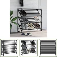 The Living Store - Schuhregal Grau Sonoma 90x30x85 cm Holzwerkstoff - Schuhschrank - Schuhregal - Garderobe - Aufbewahrungssystem - Wohnzimmermöbel von THE LIVING STORE