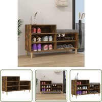 The Living Store - Schuhregal Räuchereiche 102x36x60 cm Holzwerkstoff - Schuhschrank - Schrank - Regal - Garderobe - Aufbewahrung The Living Store - Schuhregal Räuchereiche 102x36x60 cm Holzwerkstoff - Schuhschrank - Schrank - Regal - Garderobe - Aufbewahrung von THE LIVING STORE