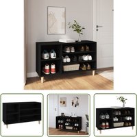 The Living Store - Schuhregal Schwarz 102x36x60 cm Holzwerkstoff - Schuhschrank - Schuhregal - Holzwerkstoffmöbel - Garderobe - Flurorganisation The Living Store - Schuhregal Schwarz 102x36x60 cm Holzwerkstoff - Schuhschrank - Schuhregal - Holzwerkstoffmöbel - Garderobe - Flurorganisation von THE LIVING STORE