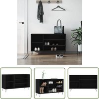 The Living Store - Schuhregal Schwarz 102x36x60 cm Holzwerkstoff - Schuhschrank - Schuhregal - Schrank - Garderobe - Aufbewahrung von THE LIVING STORE