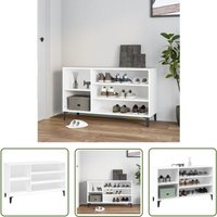 The Living Store - Schuhregal Weiß 102x36x60 cm Holzwerkstoff - Schuhschrank - Schuhregal - Garderobe - Flurmöbel - Holzwerkstoff The Living Store - Schuhregal Weiß 102x36x60 cm Holzwerkstoff - Schuhschrank - Schuhregal - Garderobe - Flurmöbel - Holzwerkstoff von THE LIVING STORE