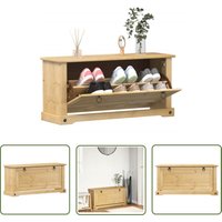 The Living Store - Schuhschrank Corona 99x32x47 cm Massivholz Kiefer - Holz Schuhschrank - Schuhregal - Schuhauffahrt - Garderobe - Einbauschrank The Living Store - Schuhschrank Corona 99x32x47 cm Massivholz Kiefer - Holz Schuhschrank - Schuhregal - Schuhauffahrt - Garderobe - Einbauschrank von THE LIVING STORE
