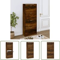 The Living Store - Schuhschrank Räuchereiche 63x24x147 cm Holzwerkstoff - Schuhschrank - Schrank - Schuhregal - Garderobe - Einbauschrank The Living Store - Schuhschrank Räuchereiche 63x24x147 cm Holzwerkstoff - Schuhschrank - Schrank - Schuhregal - Garderobe - Einbauschrank von THE LIVING STORE