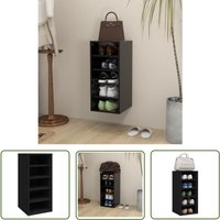 The Living Store Schuhschrank Schwarz 31,5x35x70 cm Holzwerkstoff - Schuhschrank - Schuhregal - Garderobe - Einbauschrank - Aufbewahrungsbox von THE LIVING STORE