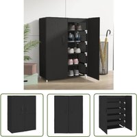 The Living Store Schuhschrank Schwarz 60x28x90 cm Stoff - Schuhschrank - Schrank - Garderobe - Schuhregal - Aufbewahrung The Living Store Schuhschrank Schwarz 60x28x90 cm Stoff - Schuhschrank - Schrank - Garderobe - Schuhregal - Aufbewahrung von THE LIVING STORE