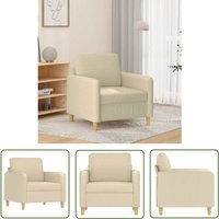 The Living Store - Sessel Creme 60 cm Stoff - Esszimmerstuhl - Gemütlicher Stuhl - Wohnzimmersofa - Lounge Chair - Cremefarbener Sessel The Living Store - Sessel Creme 60 cm Stoff - Esszimmerstuhl - Gemütlicher Stuhl - Wohnzimmersofa - Lounge Chair - Cremefarbener Sessel von THE LIVING STORE