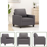 The Living Store - Sessel Grau 60 cm Kunstleder - Esszimmerstuhl - Lounge Chair - Wohnzimmersofa - Ledersessel - Grauer Sessel The Living Store - Sessel Grau 60 cm Kunstleder - Esszimmerstuhl - Lounge Chair - Wohnzimmersofa - Ledersessel - Grauer Sessel von THE LIVING STORE