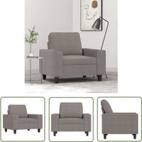 The Living Store Sessel Taupe 60 cm Stoff - Esszimmerstuhl - Lounge Chair - Gemütlicher Stuhl - Couchtisch - Wohnzimmersofa von THE LIVING STORE
