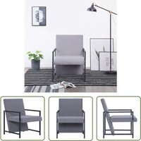 The Living Store Sessel mit Verchromten Füßen Hellgrau Stoff - Esszimmerstuhl - Wohnzimmersessel - Designerstuhl - Grauer Sessel - Moderner Sessel The Living Store Sessel mit Verchromten Füßen Hellgrau Stoff - Esszimmerstuhl - Wohnzimmersessel - Designerstuhl - Grauer Sessel - Moderner Sessel von THE LIVING STORE