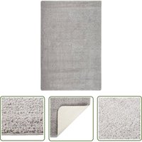 The Living Store - Shaggy-Teppich Hellgrau 140x200 cm Rutschfest - Shaggy Teppich - Wohnzimmer Teppich - Flur Teppich - Grau Teppich - pp Teppich The Living Store - Shaggy-Teppich Hellgrau 140x200 cm Rutschfest - Shaggy Teppich - Wohnzimmer Teppich - Flur Teppich - Grau Teppich - pp Teppich von THE LIVING STORE