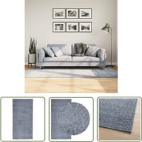 The Living Store - Shaggy-Teppich pamplona Hochflor Modern Blau 100x200 cm - Shaggy-Teppich - Hochflor-Teppich - Blau - Wohnzimmerteppich von THE LIVING STORE