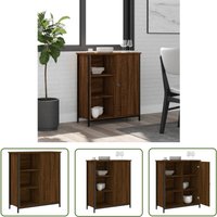 The Living Store Sideboard Braun Eichen-Optik 70x30x80 cm Holzwerkstoff - Schreibtisch - Wohnzimmermöbel - Sideboard - Eiche Optik - Holzmöbel von THE LIVING STORE