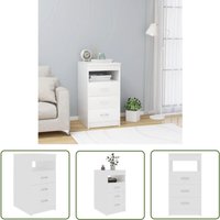 The Living Store - Sideboard mit Schubladen Weiß 40x50x76 cm Holzwerkstoff - Sideboard - Kommode - Aufbewahrungsraum - Wohnzimmermöbel - Weißer The Living Store - Sideboard mit Schubladen Weiß 40x50x76 cm Holzwerkstoff - Sideboard - Kommode - Aufbewahrungsraum - Wohnzimmermöbel - Weißer von THE LIVING STORE