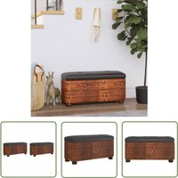 The Living Store - Sitzbänke mit Stauraum und Kissen in Braun 2 Stk. 69 cm Rohrkolben - Sitzbank - Stauraumbank - Wohnraumgestaltung - Möbel The Living Store - Sitzbänke mit Stauraum und Kissen in Braun 2 Stk. 69 cm Rohrkolben - Sitzbank - Stauraumbank - Wohnraumgestaltung - Möbel von THE LIVING STORE