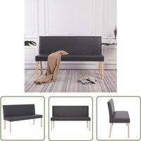 The Living Store - Sitzbank 139,5 cm Grau Kunstleder - Wohnzimmerbank - Flurbank - Holzbank - Kunstledersofa - Graue Bank The Living Store - Sitzbank 139,5 cm Grau Kunstleder - Wohnzimmerbank - Flurbank - Holzbank - Kunstledersofa - Graue Bank von THE LIVING STORE