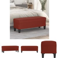 The Living Store Sitzbank Weinrot 100x35x41 cm Kunstleder - Sitzbänke The Living Store Sitzbank Weinrot 100x35x41 cm Kunstleder - Sitzbänke von THE LIVING STORE
