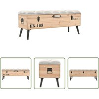 The Living Store - Sitzbank mit Stauraum 110 cm Massivholz Tanne - Aufbewahrungsbank - Vintage Möbel - Holzbank - Sitzbank Mit Stauraum von THE LIVING STORE