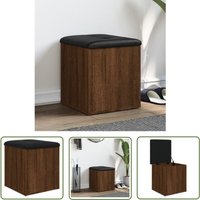 The Living Store - Sitzbank mit Stauraum Braun Eiche 42x42x45 cm Holzwerkstoff - Holzbank - Stauraumbank - Wohnzimmerschrank - Garderobe The Living Store - Sitzbank mit Stauraum Braun Eiche 42x42x45 cm Holzwerkstoff - Holzbank - Stauraumbank - Wohnzimmerschrank - Garderobe von THE LIVING STORE