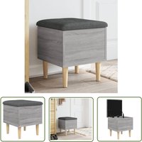 The Living Store Sitzbank mit Stauraum Grau Sonoma 42x42x46 cm Holzwerkstoff - Wohnzimmer Dekoration - Stauraumbank - Garderobe - Schuhablage von THE LIVING STORE