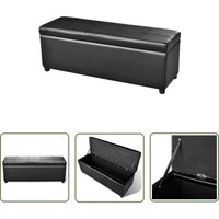 The Living Store - Sitzbank mit Stauraum Lang Holz Schwarz - Sitzbank - Aufbewahrungsbox - Stauraumbank - Wohnzimmer Deko - Garderobe The Living Store - Sitzbank mit Stauraum Lang Holz Schwarz - Sitzbank - Aufbewahrungsbox - Stauraumbank - Wohnzimmer Deko - Garderobe von THE LIVING STORE