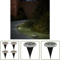 The Living Store Solar-Bodenleuchten mit Erdspieß 4 Stk. Warmweiß - Solarlaternen - Outdoor Beleuchtung - Gartenbeleuchtung - LED Lichterkette The Living Store Solar-Bodenleuchten mit Erdspieß 4 Stk. Warmweiß - Solarlaternen - Outdoor Beleuchtung - Gartenbeleuchtung - LED Lichterkette von THE LIVING STORE