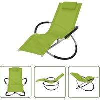 The Living Store - Sonnenliege Geometrisch Stahl Grün - Sonnenliege - Gartenliege - Liege - Metallliege - Edelstahlliege von THE LIVING STORE