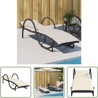 The Living Store - Sonnenliege mit Auflage Schwarz 60x199x42 cm Poly Rattan - Sonnenliege - Gartenliege - Outdoor Liege - Poolliege - Relaxliege The Living Store - Sonnenliege mit Auflage Schwarz 60x199x42 cm Poly Rattan - Sonnenliege - Gartenliege - Outdoor Liege - Poolliege - Relaxliege von THE LIVING STORE