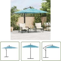 Sonnenschirm mit Stahlmast Blau 246x246x230 cm - Sonnenschirm - Gartenschirm - Outdoor Möbel - Terrasse - Garten Dekoration - The Living Store Sonnenschirm mit Stahlmast Blau 246x246x230 cm - Sonnenschirm - Gartenschirm - Outdoor Möbel - Terrasse - Garten Dekoration - The Living Store von THE LIVING STORE