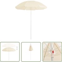 Sonnenschirm mit Stahlmast Sandfarbe 180 cm - Sonnenschirm - Gartenschirm - Terrassen Parasol - Polyester Sonnenschirm - Blumenmuster - The Living von THE LIVING STORE