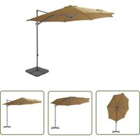 Sonnenschirm mit Tragbarem Sonnenschirmständer Taupe - Sonnencreme - Sonnenschirm - Gartenmöbel - Outdoor Möbel - Balkon Dekoration - The Living Store Sonnenschirm mit Tragbarem Sonnenschirmständer Taupe - Sonnencreme - Sonnenschirm - Gartenmöbel - Outdoor Möbel - Balkon Dekoration - The Living Store von THE LIVING STORE