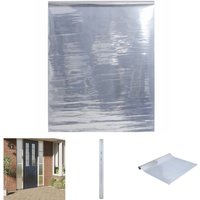 The Living Store Sonnenschutzfolie Statisch Reflektierend Silbern 45x2000 cm PVC - Fensterfolie von THE LIVING STORE