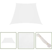 The Living Store Sonnensegel Oxford-Gewebe Trapezförmig 3/5x4 m Weiß - Sonnensegel - Trapezförmiges Sonnensegel - Gartensonnensegel - Sonnenschutz von THE LIVING STORE