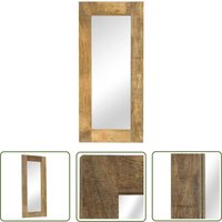 Doc&et² - The Living Store Spiegel Mangoholz Massiv 50 x 110 cm - Holzspeigel - Mangoholz Spiegel - Vintage Spiegel - Wohnzimmer Spiegel - Badspiegel von DOC&ET²