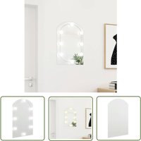 The Living Store Spiegel mit LED-Leuchten 60x40 cm Glas Bogenförmig - Spiegels - LED-Spiegel - Badezimmerspiegel - Kosmetikspiegel - Makeupspiegel The Living Store Spiegel mit LED-Leuchten 60x40 cm Glas Bogenförmig - Spiegels - LED-Spiegel - Badezimmerspiegel - Kosmetikspiegel - Makeupspiegel von THE LIVING STORE