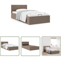 The Living Store - Stauraumbett Hydraulisch Taupe Stoff 90×200 cm - Stauraumbett - Hydraulisches Bett - Boxspringbetten - Doppelbett - Singlebett The Living Store - Stauraumbett Hydraulisch Taupe Stoff 90×200 cm - Stauraumbett - Hydraulisches Bett - Boxspringbetten - Doppelbett - Singlebett von THE LIVING STORE