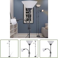 The Living Store Stehlampe Schwarz - Stehlampe - Schwarze Stehlampe - Moderne Stehlampe - LED Stehlampe - Wohnzimmerleuchte von THE LIVING STORE