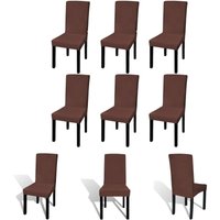 The Living Store - Stretch-Stuhlhussen Gerade 6 Stk. Braun - Hussen - Braun The Living Store - Stretch-Stuhlhussen Gerade 6 Stk. Braun - Hussen - Braun von THE LIVING STORE