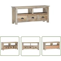 The Living Store - TV-Schrank 110x30x50 cm Massivholz Mango - tv Schrank - Holz tv Stand - Mangoholz - Eiche Optik - Grauer Wohnraum The Living Store - TV-Schrank 110x30x50 cm Massivholz Mango - tv Schrank - Holz tv Stand - Mangoholz - Eiche Optik - Grauer Wohnraum von THE LIVING STORE