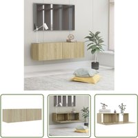 The Living Store - TV-Schrank Sonoma-Eiche 100x30x30 cm Holzwerkstoff - tv Schrank - Wandmontage - Sonoma Eiche - Holzwerkstoff - Fernsehtisch The Living Store - TV-Schrank Sonoma-Eiche 100x30x30 cm Holzwerkstoff - tv Schrank - Wandmontage - Sonoma Eiche - Holzwerkstoff - Fernsehtisch von THE LIVING STORE