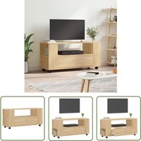The Living Store - TV-Schrank Sonoma-Eiche 102x34,5x43 cm Holzwerkstoff - tv Schrank - Holzwerkstoff Möbel - Sonoma Eichenfarben - Wohnzimmerschrank von THE LIVING STORE