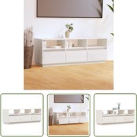 The Living Store - TV-Schrank Weiß 140x37x50 cm Massivholz Kiefer - tv Schrank - Holzmöbel - Massivholzkasten - Fernsehtisch - Regal The Living Store - TV-Schrank Weiß 140x37x50 cm Massivholz Kiefer - tv Schrank - Holzmöbel - Massivholzkasten - Fernsehtisch - Regal von THE LIVING STORE