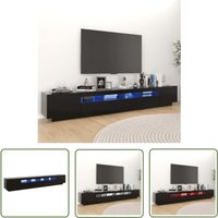 The Living Store - TV-Schrank mit LED-Leuchten Schwarz 260x35x40 cm - tv Schrank - Holzwerkstoff Möbel - led Beleuchtung - Fernseher Stand The Living Store - TV-Schrank mit LED-Leuchten Schwarz 260x35x40 cm - tv Schrank - Holzwerkstoff Möbel - led Beleuchtung - Fernseher Stand von THE LIVING STORE