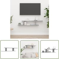 The Living Store - TV-Wandregal Betongrau 125x18x23 cm Holzwerkstoff - tv Regal - Wandregal - Wohnraumgestaltung - Beton Optik - Grau The Living Store - TV-Wandregal Betongrau 125x18x23 cm Holzwerkstoff - tv Regal - Wandregal - Wohnraumgestaltung - Beton Optik - Grau von THE LIVING STORE