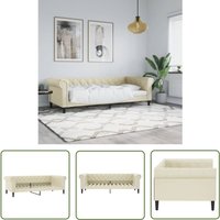 The Living Store - Tagesbett Creme 80x200 cm Kunstleder - Sofa - Schlafsofa - Gästebett - Tagesbett - Wohnzimmer The Living Store - Tagesbett Creme 80x200 cm Kunstleder - Sofa - Schlafsofa - Gästebett - Tagesbett - Wohnzimmer von THE LIVING STORE