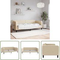 The Living Store - Tagesbett Creme 80x200 cm Stoff - Sofa - Schlafsofa - Gästebett - Tagesbett - Cremefarbenes Möbelstück The Living Store - Tagesbett Creme 80x200 cm Stoff - Sofa - Schlafsofa - Gästebett - Tagesbett - Cremefarbenes Möbelstück von THE LIVING STORE