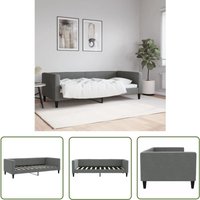 The Living Store - Tagesbett Dunkelgrau 90x190 cm Stoff - Sofa - Schlafsofa - Gästebett - Tagesbett - Bettesystem The Living Store - Tagesbett Dunkelgrau 90x190 cm Stoff - Sofa - Schlafsofa - Gästebett - Tagesbett - Bettesystem von THE LIVING STORE