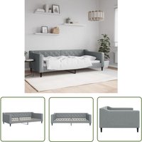 The Living Store - Tagesbett Hellgrau 100x200 cm Stoff - Tagesbett - Schlafsofa - Gästebett - Bettgestell - Doppelbett The Living Store - Tagesbett Hellgrau 100x200 cm Stoff - Tagesbett - Schlafsofa - Gästebett - Bettgestell - Doppelbett von THE LIVING STORE