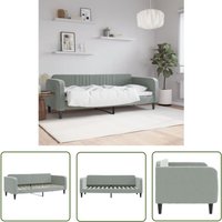 The Living Store - Tagesbett Hellgrau 80x200 cm Samt - Sofa - Schlafsofa - Gästebett - Tagesbett - Wohnzimmer The Living Store - Tagesbett Hellgrau 80x200 cm Samt - Sofa - Schlafsofa - Gästebett - Tagesbett - Wohnzimmer von THE LIVING STORE