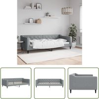 The Living Store - Tagesbett Hellgrau 90x200 cm Stoff - Schlafsofa - Bett - Tagesbett - Gästebett - Wohnzimmermöbel The Living Store - Tagesbett Hellgrau 90x200 cm Stoff - Schlafsofa - Bett - Tagesbett - Gästebett - Wohnzimmermöbel von THE LIVING STORE