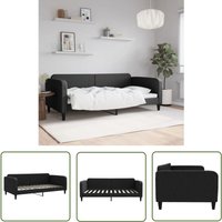 The Living Store - Tagesbett Schwarz 100x200 cm Stoff - Schlafsofa - Bett - Gästebett - Wohnzimmermöbel - Schlafzimmermöbel The Living Store - Tagesbett Schwarz 100x200 cm Stoff - Schlafsofa - Bett - Gästebett - Wohnzimmermöbel - Schlafzimmermöbel von THE LIVING STORE